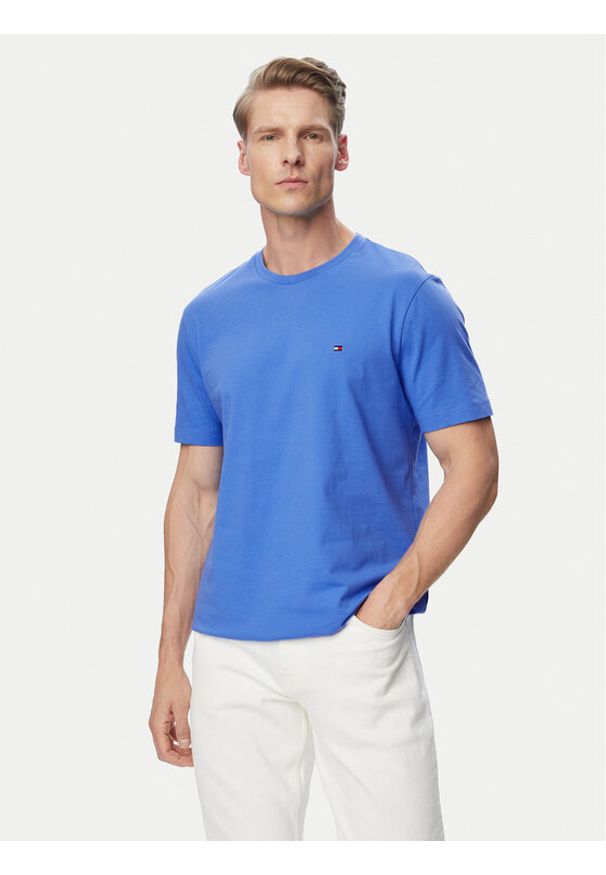 TOMMY HILFIGER - Tommy Hilfiger T-Shirt Ess Seasonal MW0MW39995 Niebieski jasny Regular Fit. Kolor: niebieski. Materiał: bawełna
