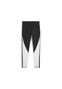 Puma - Damskie legginsy treningowe 7/8 Train All Day PUMA Black White. Kolor: biały, czarny, wielokolorowy