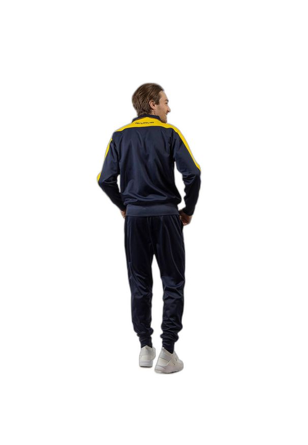 Dres Givova Roma. Kolor: wielokolorowy, niebieski, żółty. Materiał: dresówka. Sport: piłka nożna