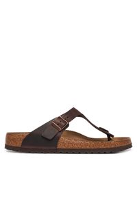 Birkenstock Japonki Gizeh 0743831 Brązowy. Kolor: brązowy. Materiał: nubuk, skóra