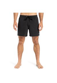 Quiksilver - Szorty kąpielowe dla Mężczyzn EVERYDAY SOLID VOLLEY 15" Czarny. Kolor: brązowy, zielony, wielokolorowy. Materiał: poliester, materiał. Styl: sportowy