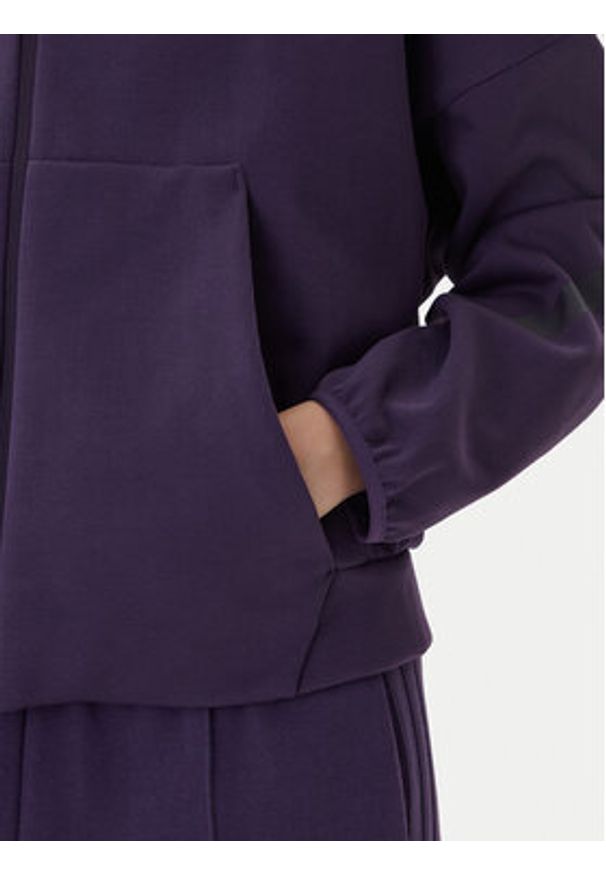 Adidas - adidas Bluza Z.N.E. KC4569 Fioletowy Loose Fit. Kolor: fioletowy. Materiał: bawełna