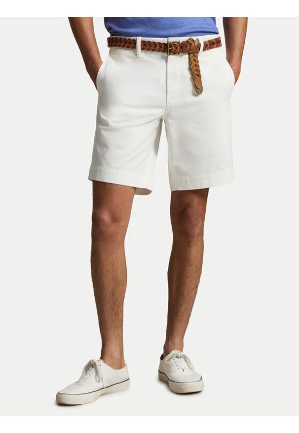 Polo Ralph Lauren Szorty materiałowe 710799213022 Biały Regular Fit. Kolor: biały. Materiał: bawełna