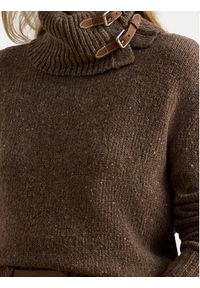 Lauren Ralph Lauren - LAUREN RALPH LAUREN Golf 200979663002 Brązowy Relaxed Fit. Typ kołnierza: golf. Kolor: brązowy. Materiał: wełna, syntetyk #5