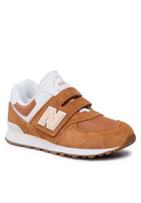 New Balance Sneakersy PV574CC1 Brązowy. Kolor: brązowy. Materiał: zamsz, skóra. Model: New Balance 574 #3