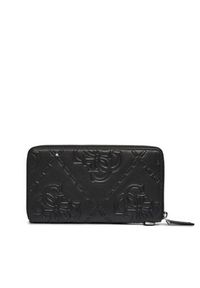 Guess Duży Portfel Męski SMBOMG LEA77 Czarny. Kolor: czarny. Materiał: skóra