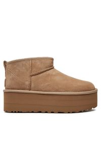 Ugg Śniegowce Classic Ultra Mini Platform 1135092 Beżowy. Kolor: beżowy. Materiał: skóra. Obcas: na platformie