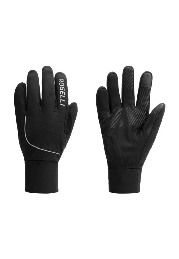 ROGELLI - Rękawiczki zimowe męskie Rogelli Tocco. Kolor: czarny. Materiał: softshell. Sezon: zima