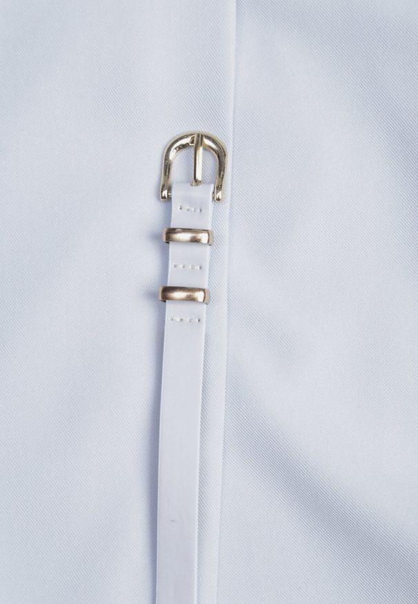 Born2be - Niebieskie Eleganckie Spódnico-Szorty z Wąskim Paskiem z Klamerką Azaernixi. Okazja: do pracy, na co dzień. Kolor: niebieski. Styl: elegancki