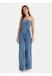 Guess Kombinezon W5BD1F D4LU0 Niebieski Regular Fit. Kolor: niebieski. Materiał: bawełna, jeans #3