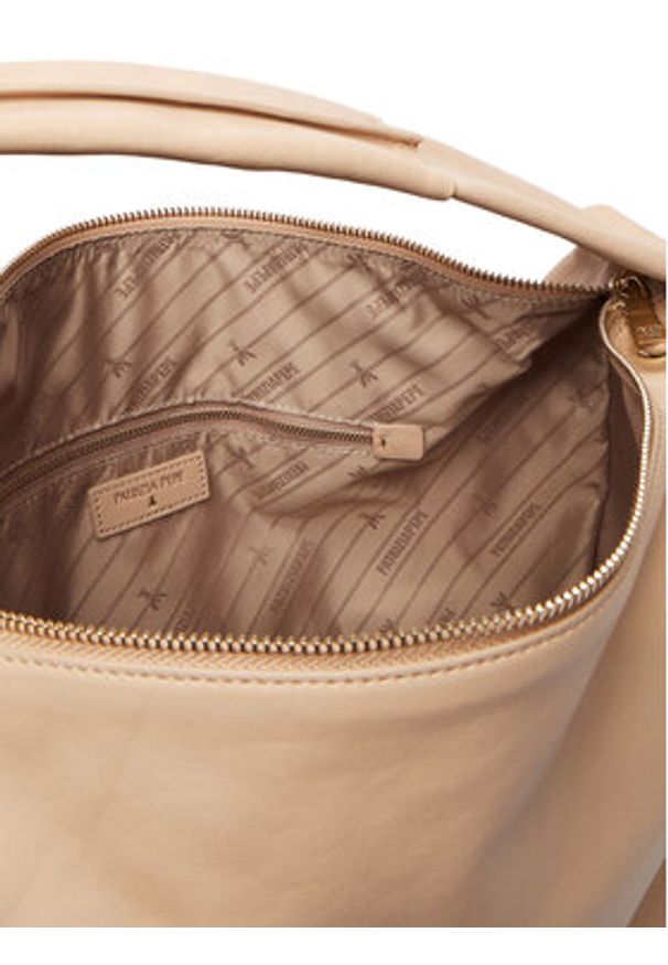 Patrizia Pepe Torebka 8B0315/L177-R874 Beżowy. Kolor: beżowy. Materiał: skórzane