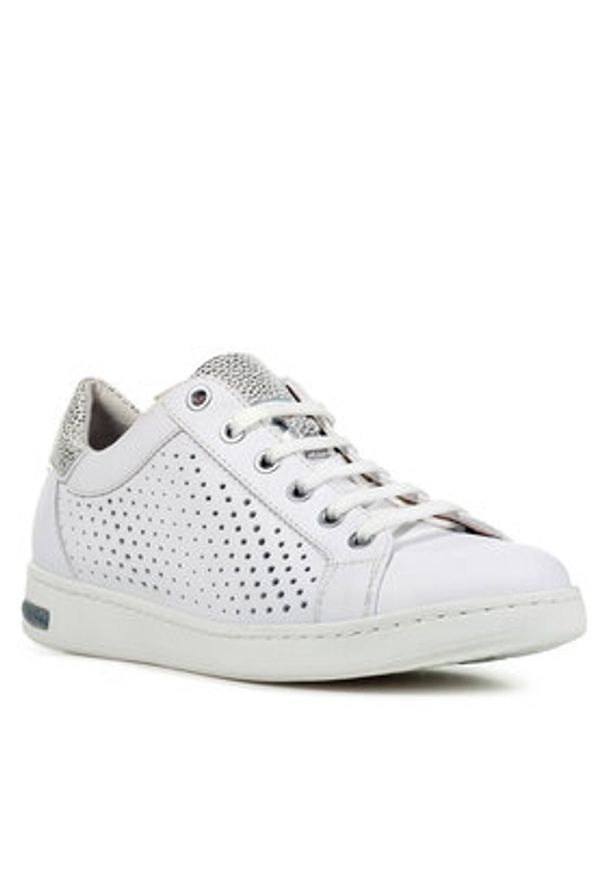 Geox Sneakersy D Jaysen D151BB 085CF C1Z1N Biały. Kolor: biały. Materiał: skóra