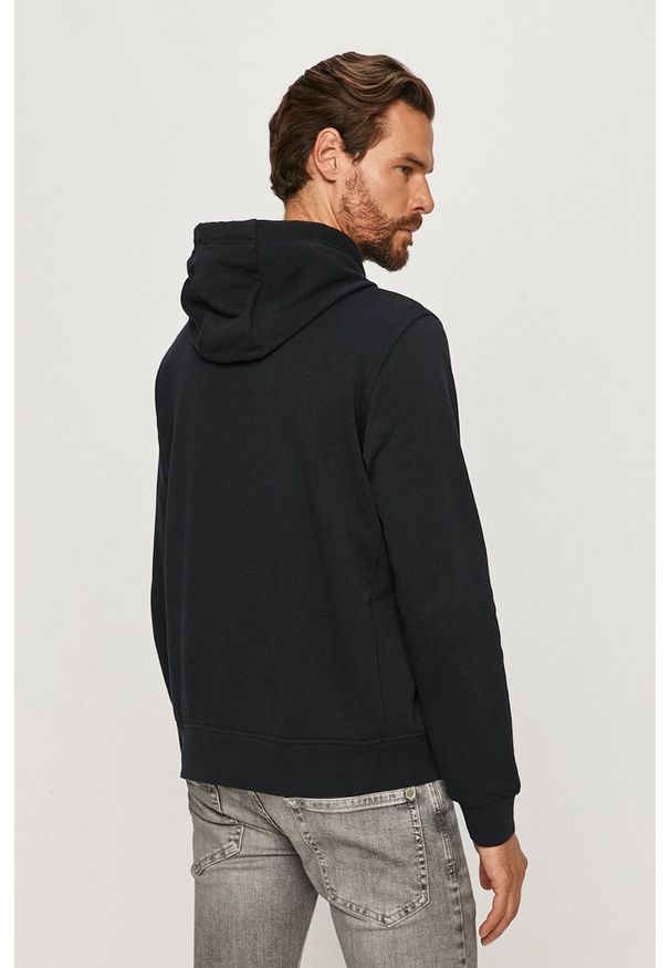 Armani Exchange - Bluza. Typ kołnierza: kaptur. Kolor: niebieski