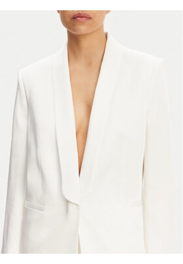 BOSS Marynarka Janka3 50537473 Biały Regular Fit. Kolor: biały. Materiał: acetat