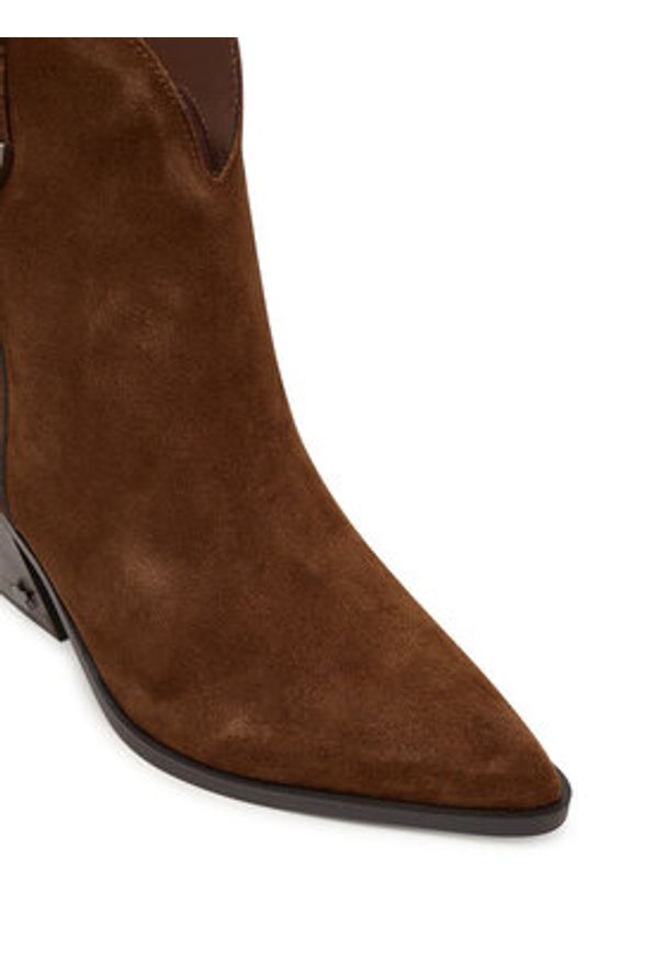 Pepe Jeans Kowbojki Gina City W PLS500013 Brązowy. Kolor: brązowy. Materiał: zamsz, skóra