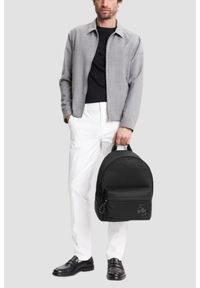 Karl Lagerfeld - KARL LAGERFELD Czarny plecak Ikon Nylon. Kolor: czarny. Materiał: nylon. Wzór: aplikacja. Styl: casual #6