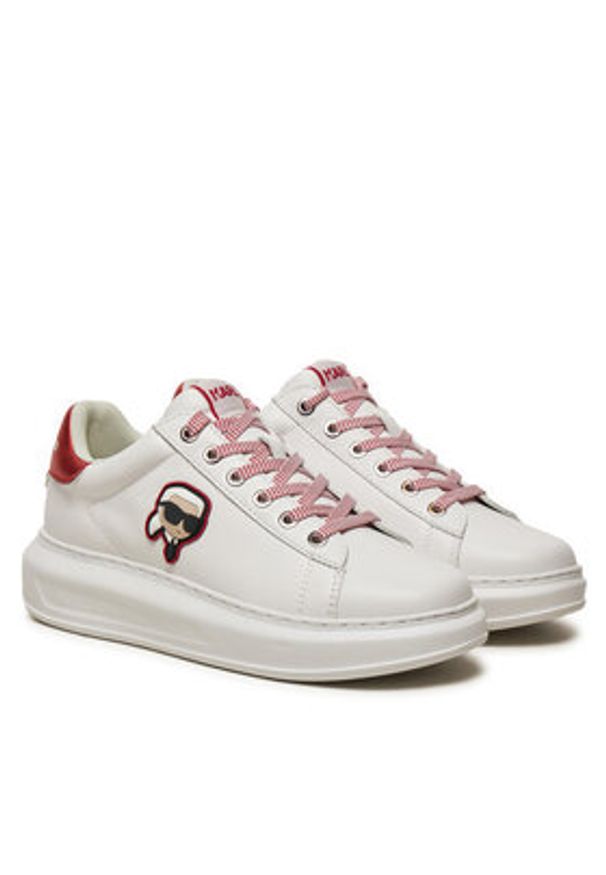 Karl Lagerfeld - KARL LAGERFELD Sneakersy KL62531N Biały. Kolor: biały. Materiał: skóra