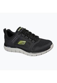 skechers - Buty męskie SKECHERS Track Knockhill. Kolor: czarny. Model: Skechers Sport. Sport: turystyka piesza