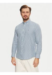 TOMMY HILFIGER - Tommy Hilfiger Koszula Classic MW0MW37549 Niebieski Regular Fit. Kolor: niebieski. Materiał: bawełna