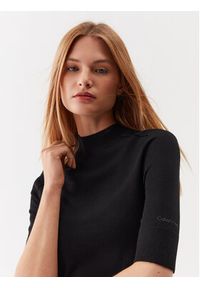 Calvin Klein Bluzka K20K205735 Czarny Slim Fit. Kolor: czarny. Materiał: wełna #4