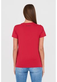 Karl Lagerfeld - KARL LAGERFELD Czerwony t-shirt z kotem. Kolor: czerwony #5