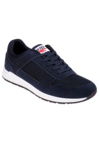 Hi-tec - Trampki Męskie Zamsz Benari. Okazja: na spacer. Kolor: niebieski, wielokolorowy, biały. Materiał: zamsz. Sport: turystyka piesza
