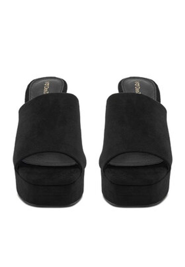 DeeZee Klapki F7979-1 Czarny. Kolor: czarny. Materiał: materiał