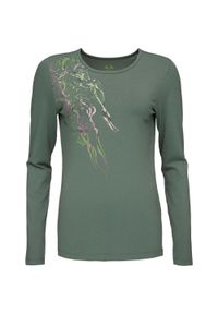 Lowa - Koszulka damska Abmora Green L - Miękka i trwała bawełna. Kolor: zielony. Materiał: bawełna. Długość rękawa: długi rękaw. Styl: elegancki #1