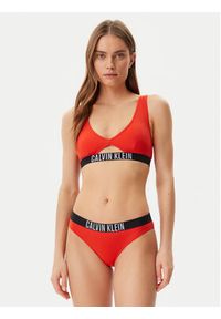 Calvin Klein Swimwear Góra od bikini KW0KW02745 Czerwony. Kolor: czerwony. Materiał: syntetyk