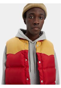 Levi's® Bezrękawnik Western Super Puffer A5634-0003 Czerwony Regular Fit. Kolor: czerwony. Materiał: syntetyk. Długość rękawa: bez rękawów