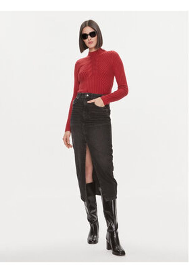 Liu Jo Sweter MF3223 MA95M Czerwony Regular Fit. Kolor: czerwony. Materiał: wełna, syntetyk