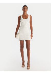 MICHAEL Michael Kors Sukienka koktajlowa MS582XYHHS Biały Slim Fit. Kolor: biały. Materiał: syntetyk. Styl: wizytowy #3