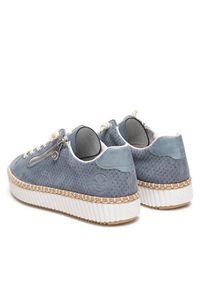 Rieker Półbuty M2940-10 Niebieski. Kolor: niebieski. Materiał: skóra, zamsz #6