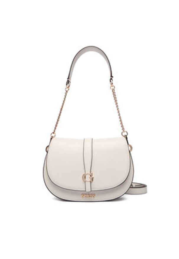 Guess Torebka Carrie HWVG98 96200 Écru. Kolor: kremowy. Materiał: skórzane