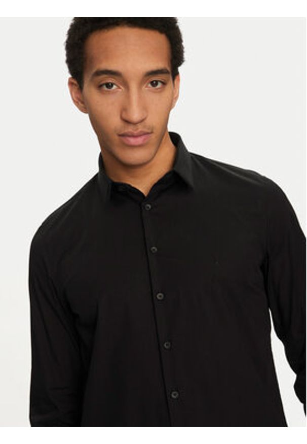 Calvin Klein Koszula K10K112743 Czarny Extra Slim Fit. Kolor: czarny. Materiał: bawełna