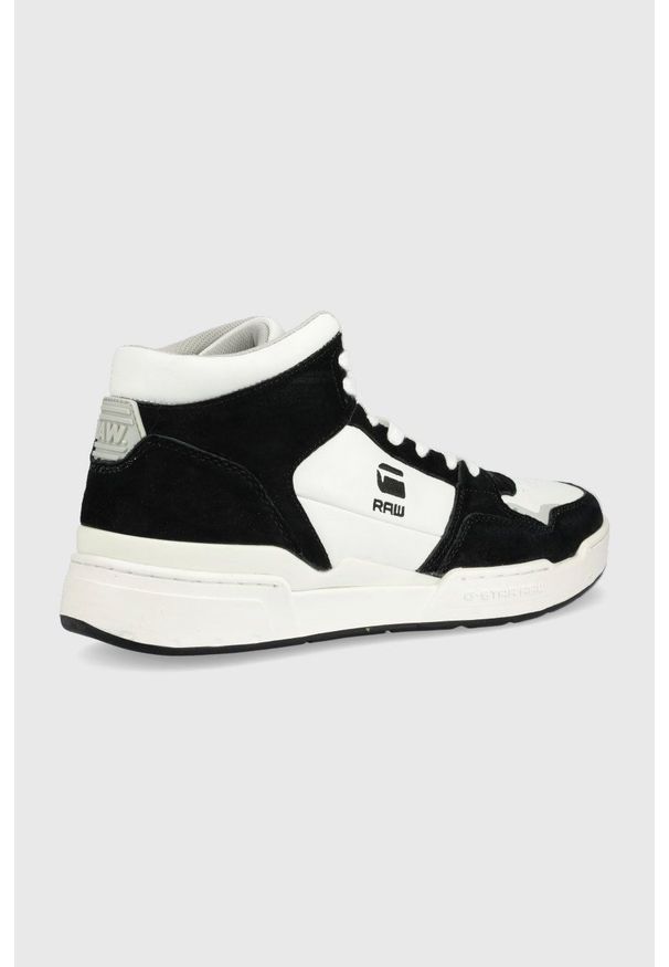 G-Star RAW - G-Star Raw sneakersy attacc mid kolor czarny. Nosek buta: okrągły. Zapięcie: sznurówki. Kolor: czarny. Materiał: guma. Szerokość cholewki: normalna