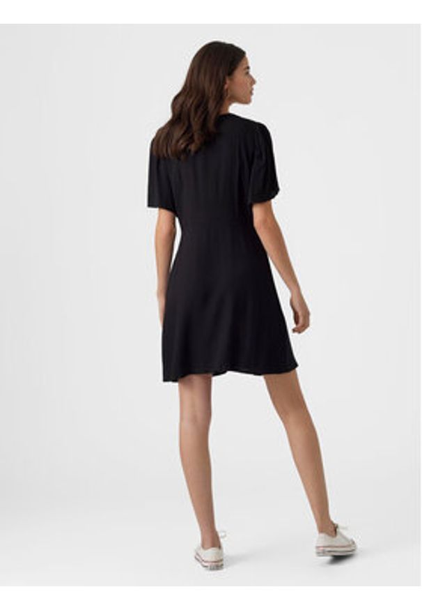 Vero Moda Sukienka letnia Alba 10292845 Czarny Regular Fit. Kolor: czarny. Materiał: wiskoza. Sezon: lato