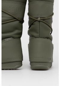 Moon Boot - Śniegowce Rubber. Nosek buta: okrągły. Kolor: zielony. Materiał: guma #5