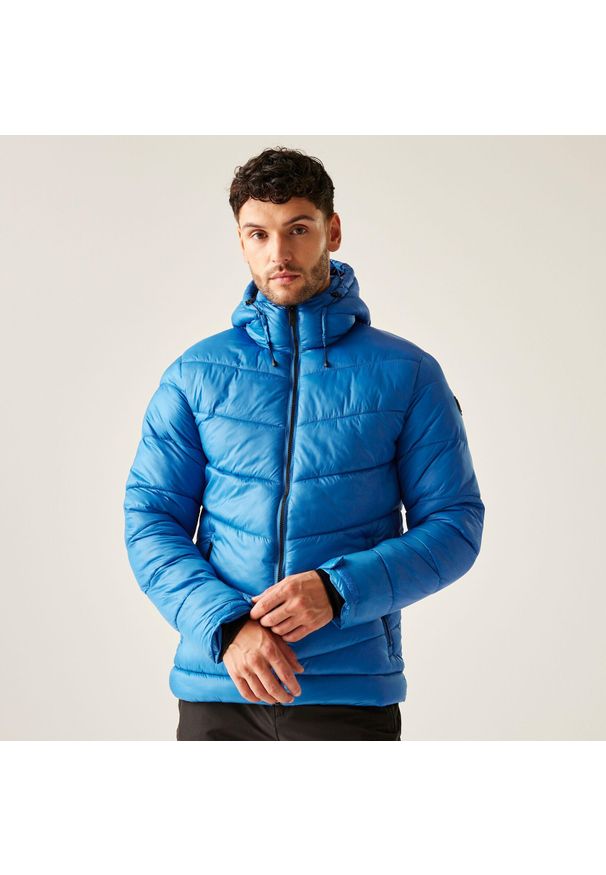 Kurtka turystyczna męska Toploft II Regatta. Kolor: niebieski. Materiał: puch. Sport: turystyka piesza
