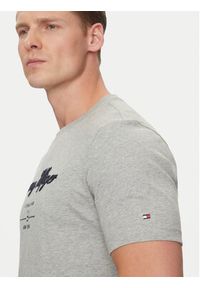 TOMMY HILFIGER - Tommy Hilfiger T-Shirt Script Logo MW0MW33691 Szary Regular Fit. Kolor: szary. Materiał: bawełna #4