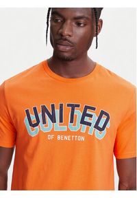 United Colors of Benetton - United Colors Of Benetton T-Shirt 3I1XU1096 Pomarańczowy Regular Fit. Kolor: pomarańczowy. Materiał: bawełna #5