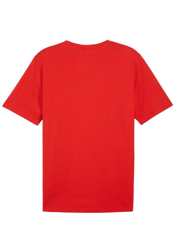 Koszulka męska Puma Team Rise Logo Jersey Cotton. Kolor: czerwony, biały, wielokolorowy. Materiał: jersey. Sport: fitness, piłka nożna