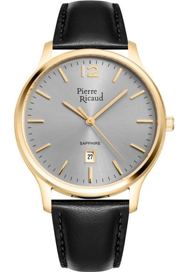 Zegarek Pierre Ricaud Zegarek męski Pierre Ricaud P91087.1257Q czarny. Kolor: czarny
