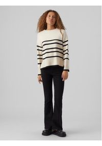 Vero Moda Sweter 10278319 Beżowy Regular Fit. Kolor: beżowy. Materiał: syntetyk