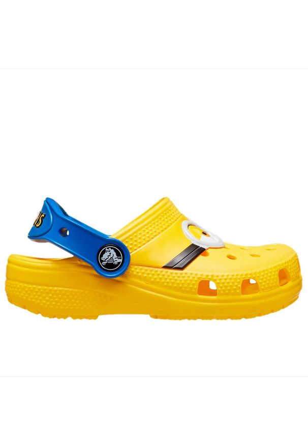 Klapki Crocs Toddler Fun Lab Classic I Am Minions Clog 206810-730 - żółte. Kolor: żółty. Wzór: motyw z bajki, nadruk, kolorowy. Sezon: lato. Styl: wakacyjny