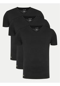 Lacoste Komplet t-shirtów TH9008 Czarny Slim Fit. Kolor: czarny. Materiał: bawełna