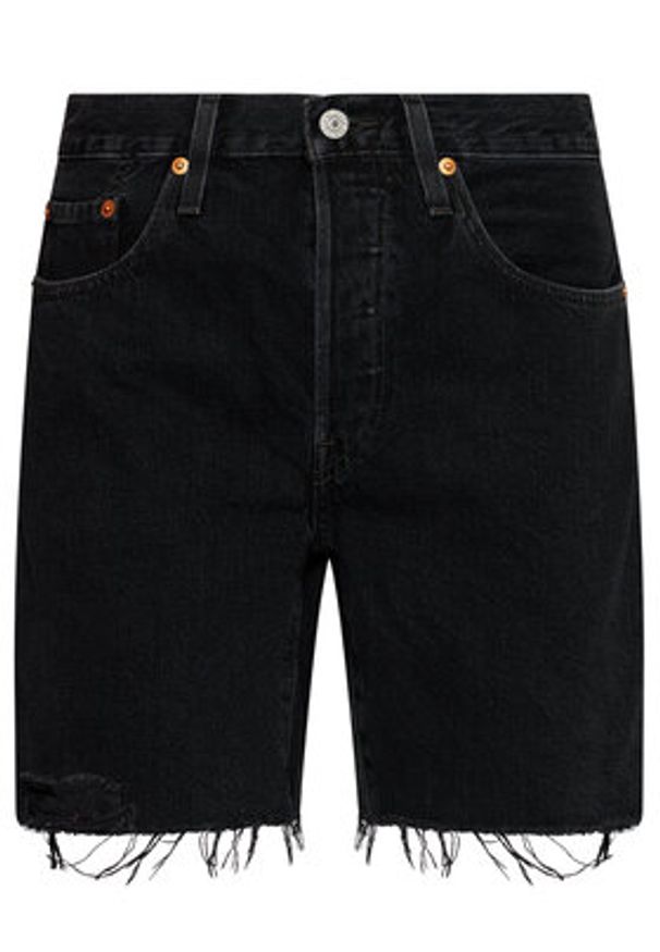 Levi's® Szorty jeansowe 501™ 85833-0016 Czarny Regular Fit. Kolor: czarny. Materiał: jeans, bawełna