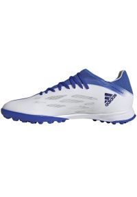 Adidas - Buty piłkarskie adidas X Speedflow.3 Tf M GW7509 białe. Zapięcie: sznurówki. Kolor: biały. Materiał: włókno, guma. Szerokość cholewki: normalna. Sezon: lato. Sport: piłka nożna #5