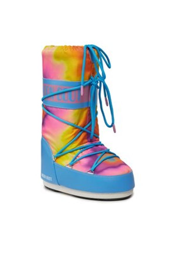 Moon Boot Śniegowce Tie Dye 14028400001 S Niebieski. Kolor: niebieski. Materiał: syntetyk
