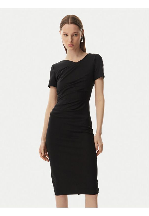 Rinascimento Sukienka koktajlowa CFC0129420003 Czarny Slim Fit. Kolor: czarny. Materiał: syntetyk. Styl: wizytowy